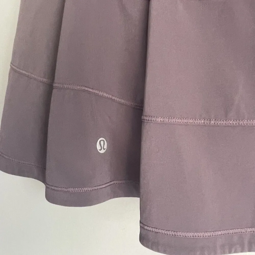 Lululemon Pace Rival Skirt Skort Size 4 Plum Mid Rise Grip Skort Lined LW8A79T